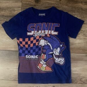 Sonic the Hedgehog Speed Sega Blue Boys Tshirt Size 7